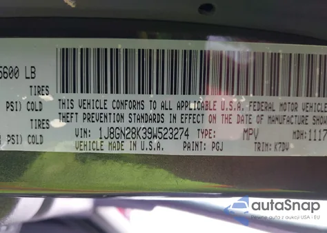 2009 Jeep Liberty Sport z USA, uszkodzony, nr VIN 1J8GN28K39W523274